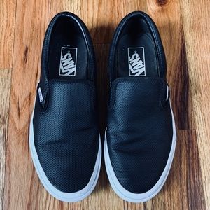 Vans Leather Slip-On Black Sneaker